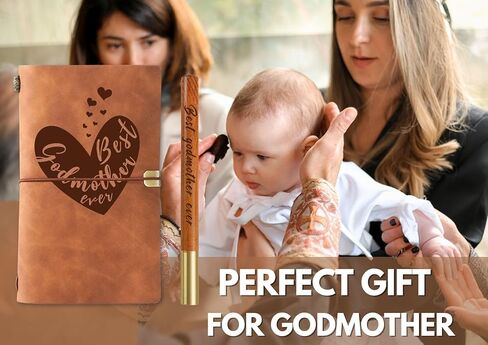 InnoBeta Godmother Gifts Journal Notebook, for Godmother on Christmas, Birthday, Sketchbook, Travel Diary, Lined Planner, Faux Leather, 7.8 * 5 Inches in Saudi Arabia