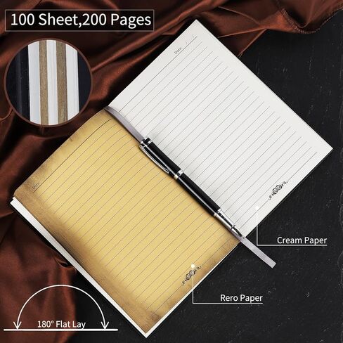 DND Journal, Hardcover Vintage Notebook with 3D Dragon Embossed Leather Cover, 200 Pages A5 Travel Notepad with Ballpoint Pen and Pen Sleeve, DND Gifts for Nerdy DM & Players, Man & Women in Saudi Arabia