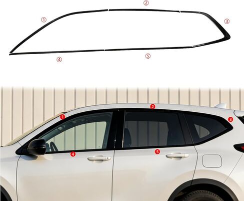 PENSUN Window Molding Trim Strip 10PCS Fit for Honda CR-V CRV 2023 2024 2025 Glossy Black Window Trim Blackout Kit in Saudi Arabia