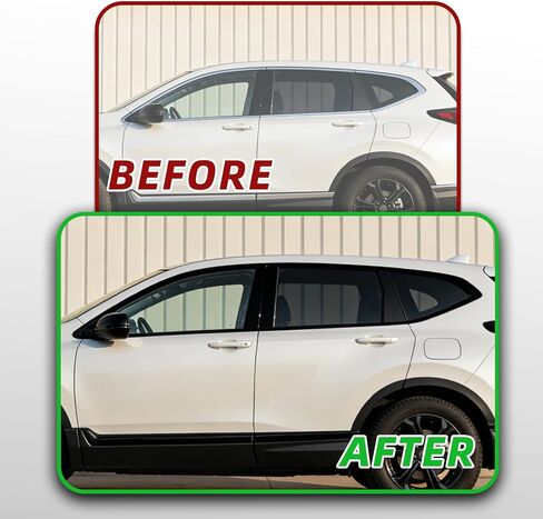 PENSUN Window Molding Trim Strip 10PCS Fit for Honda CR-V CRV 2023 2024 2025 Glossy Black Window Trim Blackout Kit in Saudi Arabia
