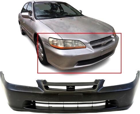 FitParts Compatible With Front Bumper Cover 1998-2000 Honda Accord DX EX-R EX LX SE Sedan 98-00. New, Primed and Ready for Paint. With Park Assist Holes. HO1000178 71101S84ZZ00 in Saudi Arabia