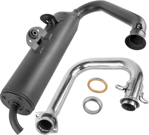 Caltric Muffler Silencer Pipe with Gasket Compatible with Yamaha Viking VI YXC700 4X4 2015 2016 2017 2018-2021 in Saudi Arabia