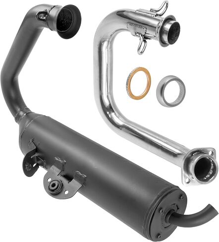 Caltric Muffler Silencer Pipe with Gasket Compatible with Yamaha Viking VI YXC700 4X4 2015 2016 2017 2018-2021 in Saudi Arabia