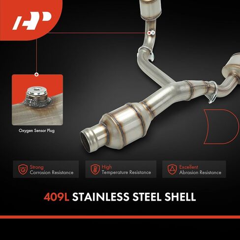 A-Premium Front Catalytic Converter Kit Direct-Fit Compatible with Chevrolet Silverado 1500 & GMC Sierra 1500, Yukon XL 1500 & Cadillac Escalade, Escalade ESV, Escalade EXT, 6.2L, E.P.A. Compliant in Saudi Arabia