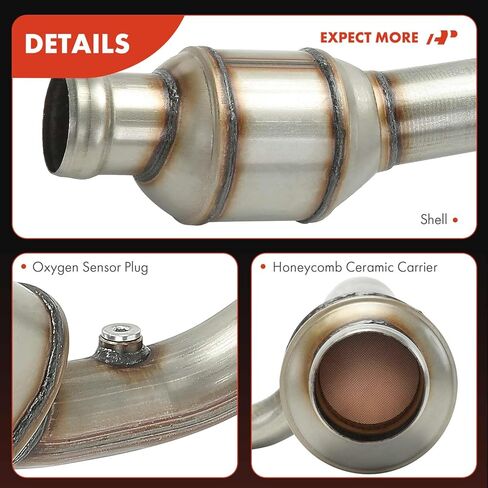 A-Premium Front Catalytic Converter Kit Direct-Fit Compatible with Chevrolet Silverado 1500 & GMC Sierra 1500, Yukon XL 1500 & Cadillac Escalade, Escalade ESV, Escalade EXT, 6.2L, E.P.A. Compliant in Saudi Arabia