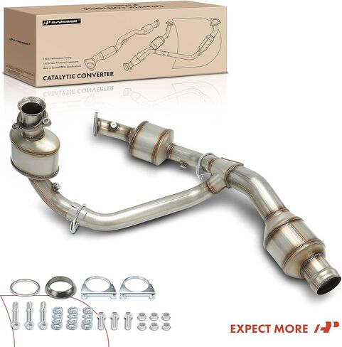 A-Premium Front Catalytic Converter Kit Direct-Fit Compatible with Chevrolet Silverado 1500 & GMC Sierra 1500, Yukon XL 1500 & Cadillac Escalade, Escalade ESV, Escalade EXT, 6.2L, E.P.A. Compliant in Saudi Arabia