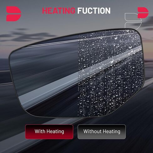 BDFHYK سائق الجانب الأيسر مرآة ساخنة الزجاج متوافق مع تويوتا RAV4 2016-2018 مرآة خارجية للرؤية الجانبية مع لوحة دعم، يستبدل 87961-42D20 879610R220 8796142D20 (يسار) in Saudi Arabia