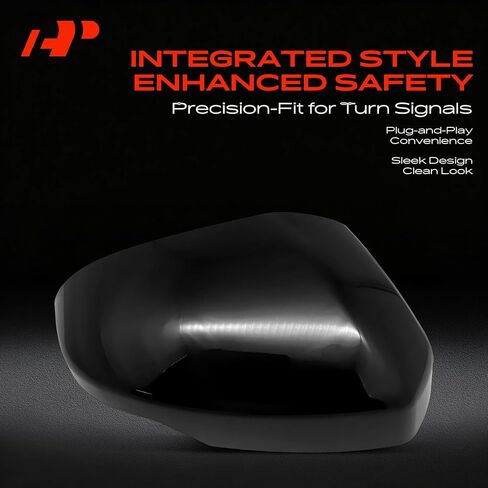 A-Premium Passenger Side Rearview Mirror Cover Cap - Compatible with Honda CR-V CRV, HR-V HRV, 2023 2024 2025 - Smooth Black, with Turn Signal Hole in Saudi Arabia