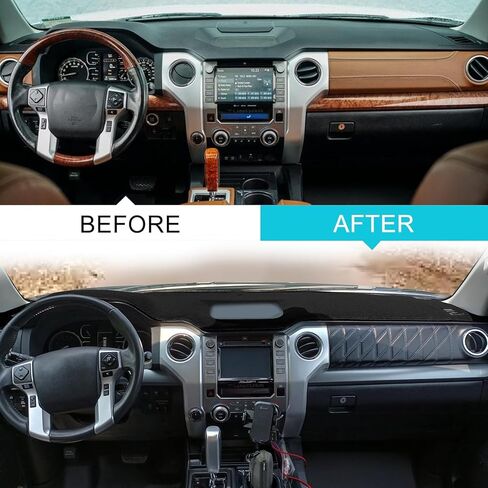 غطاء لوحة القيادة غطاء لوحة القيادة حصيرة السجاد مخصص مناسب لـ 2000-2006 Toyota Tundra/ 2001-2007 Toyota Sequoia (رمادي داكن) in Kuwait
