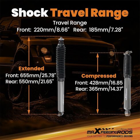 maXpeedingrods 2.5" Lift Kit for 1997-2006 Jeep Wrangler TJ, LJ 4WD with 6Cyl w/ G1 Version Shocks in Saudi Arabia