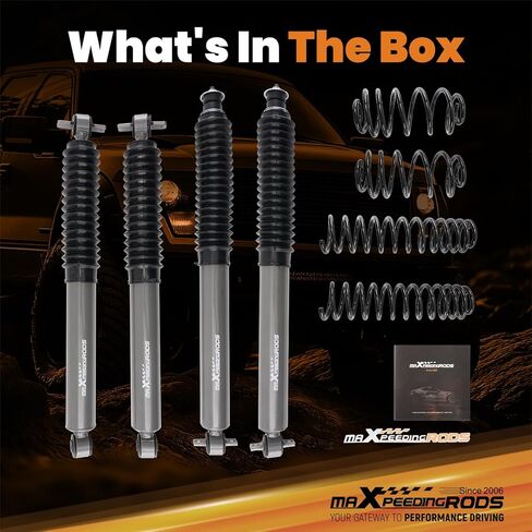 maXpeedingrods 2.5" Lift Kit for 1997-2006 Jeep Wrangler TJ, LJ 4WD with 6Cyl w/ G1 Version Shocks in Saudi Arabia
