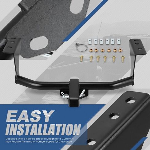 Auto Dynasty 2 Inches Rear Class 3 Tow Trailer Hitch Receiver and Pin Compatible with Chevy Equinox GMC Terrain 2018-2023, Black Powdercoated in Saudi Arabia