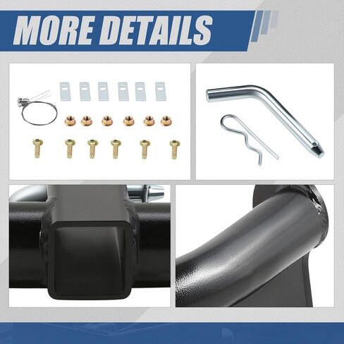 Auto Dynasty 2 Inches Rear Class 3 Tow Trailer Hitch Receiver and Pin Compatible with Chevy Equinox GMC Terrain 2018-2023, Black Powdercoated in Saudi Arabia