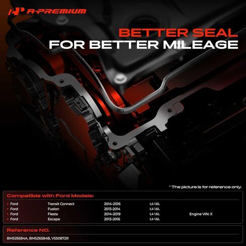 حشية غطاء صمام المحرك A-Premium متوافقة مع Ford Escape 2013-2016، Fusion 2013-2014، Fiesta 2014-2019، Transit Connect 2014-2016، 1.6L in Saudi Arabia
