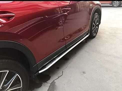 ألواح الجري الجانبية المتوافقة مع دواسات شريط نيرف مازدا CX-5 CX5 2017-2025، فضي مع أسود in Saudi Arabia