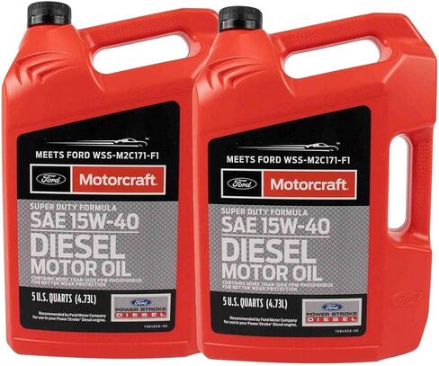 Genuine OEM Super Duty Diesel Motor Oil SAE 15W-40-10 Quart XO-15W40-5Q3SD-Set2 in Saudi Arabia