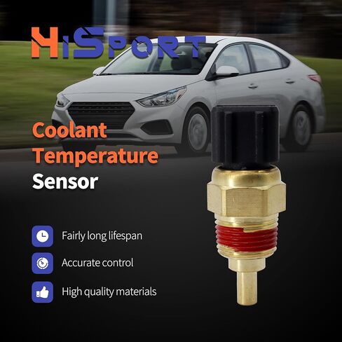 HiSport Engine Coolant Temperature Sensor - Compatible with Genesis Hyundai Accent Elantra Sonata Tiburon Kia Forte Rio Rondo Soul Replaces 39220-38030 in Saudi Arabia