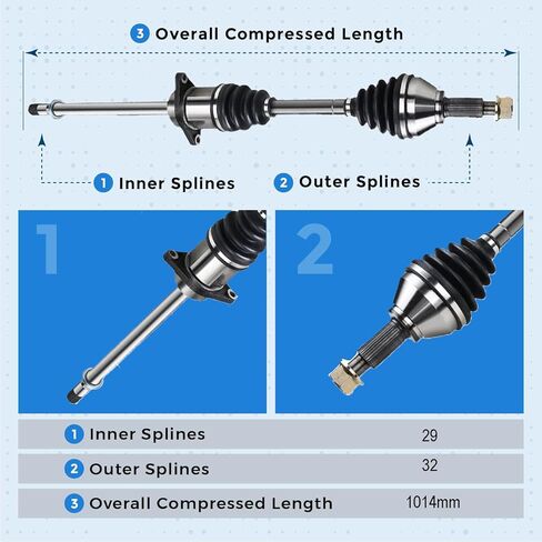 Front Right Passenger Side CV Axle Drive Shaft Assembly for 2009-2014 Nissan Maxima in Saudi Arabia
