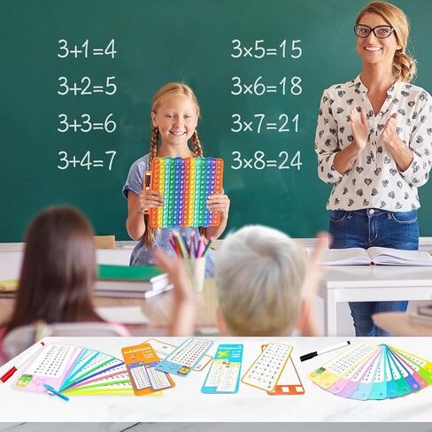 مخطط الضرب بوبر مع بطاقات فلاش الرياضيات، بطاقة تعليمية لجدول الأوقات، الصف الثالث، الرابع، الخامس، السادس، أدوات الرياضيات، المدرسة المنزلية، مستلزمات المعلمين in Kuwait