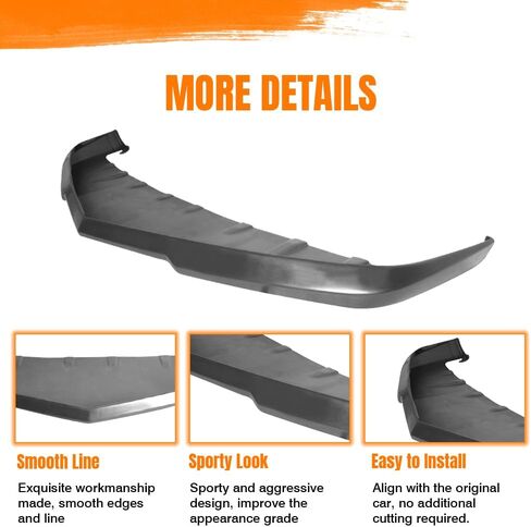 Front Bumper Lip Spoiler, Compatible with 2010-2013 Chevy Camaro V8 SS 1SS 2SS Only (Not Fit Zl1 Model), PU Black Bb Style Add-on Front Splitter Air Dam Chin Protector in Saudi Arabia