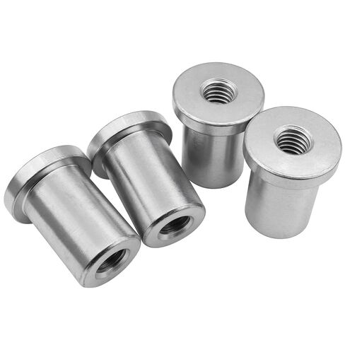 لحام على صامولة، 3/8 بوصة - 16 خيط طويل ملولب أنثى لحام صمولة فولاذية للهيكل (6 قطع) in Kuwait