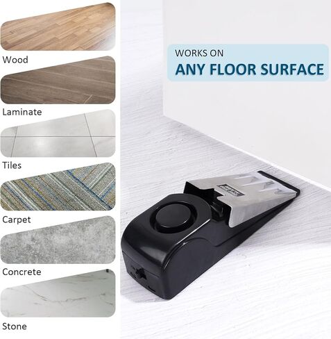 Door Stopper Alarm Floor Wedge Door Stop Siren Floor Wedge Doorstop for Travel Apartment Home House in Saudi Arabia
