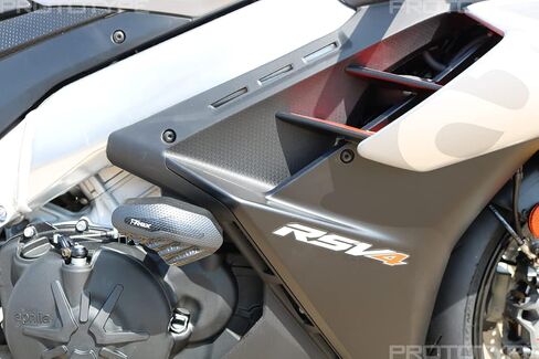 منزلقات إطار T-Rex Racing بدون قطع متوافقة مع Aprilia 2021-2022 RSV4 Factory 1100 / Tuono V4 Factory بدون منزلقات إطار مقطوعة مع حشوات من الألومنيوم (أحمر) in Kuwait