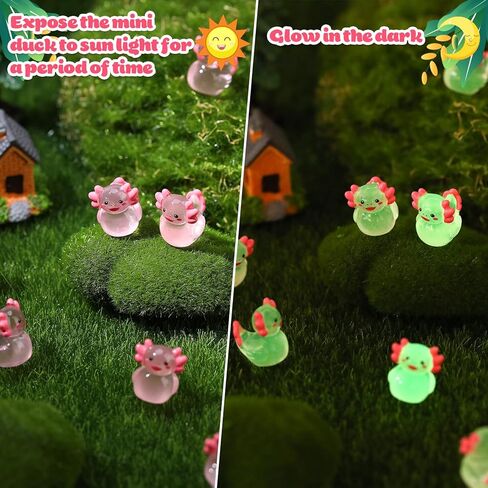 50 Pcs Axolotl Ducks Toy Figures, Mini Axolotl Resin Ducks Bulk, Tiny Axolotls Figurine Dress up Duck Toy for Party Favors (Axolotl) in Saudi Arabia