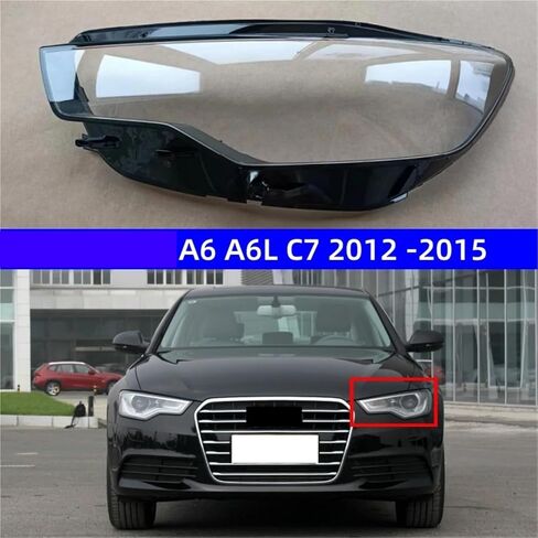 Compatible For Audi A6 A6L C7 2012 2013 2014 2015 Accessories For The Car Replace A Transparent PC Lights Shell Headlight Lens(1pcs Left) in Saudi Arabia
