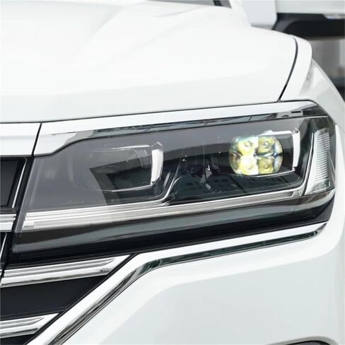 متوافق مع VW Touareg 2019 2020 2021 2022 2023 ملحقات السيارة غطاء أضواء مادة الكمبيوتر شفافة (يمين) in Saudi Arabia