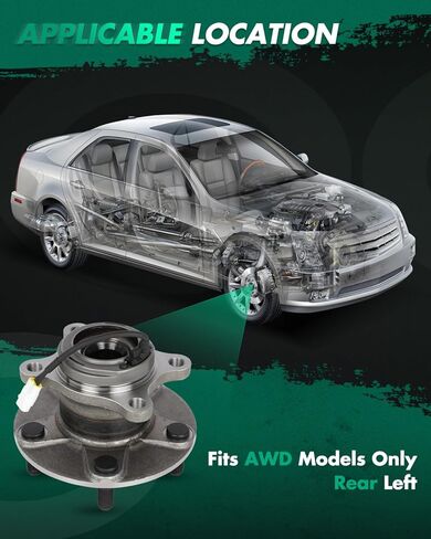 SCITOO 1* Wheel hub bearing Left Right Rear for 2007-2013 for Suzuki SX4 512393 Only for AWD in Saudi Arabia