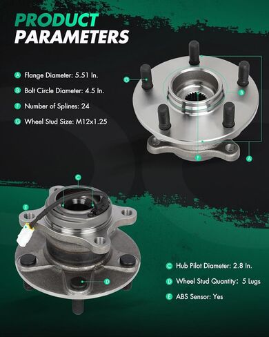 SCITOO 1* Wheel hub bearing Left Right Rear for 2007-2013 for Suzuki SX4 512393 Only for AWD in Saudi Arabia