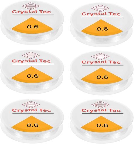 6 Pcs Clear Elastic String with Needles for Bracelet Making in Saudi Arabia