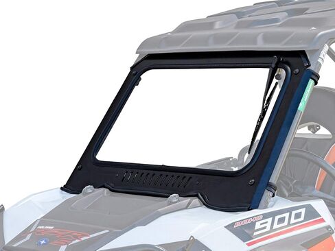 زجاج أمامي بفتحات تهوية SuperATV لـ 2014-2018 Polaris RZR XP 1000 / XP 4 1000 | زجاج أمان مصفح معتمد من وزارة النقل | تتضمن ممسحة يدوية in Saudi Arabia