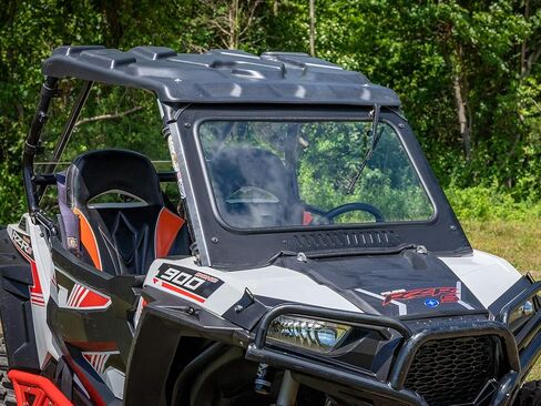 زجاج أمامي بفتحات تهوية SuperATV لـ 2014-2018 Polaris RZR XP 1000 / XP 4 1000 | زجاج أمان مصفح معتمد من وزارة النقل | تتضمن ممسحة يدوية in Saudi Arabia