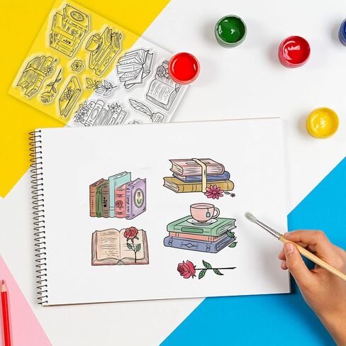 كتب عتيقة طوابع واضحة مغلفات زهور ريشة قلم حبر صندوق شفاف سيليكون طوابع DIY بها بنفسك لوازم سكرابوكينغ النقش ورقة بطاقة ألبوم الديكور الحرفية in Saudi Arabia