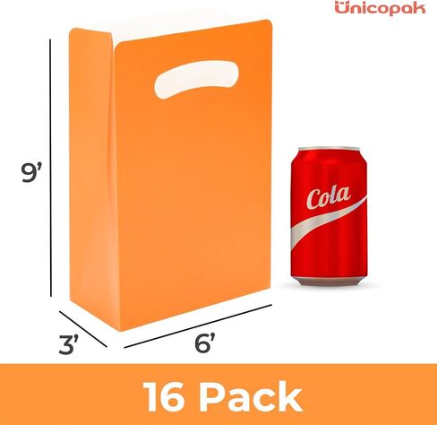 UnicoPak 16 حزمة أكياس جودي قزحية الألوان لصالح الحفلات أكياس جودي لعلاج عيد ميلاد الحلوى، 6x3x9 بوصة in Kuwait