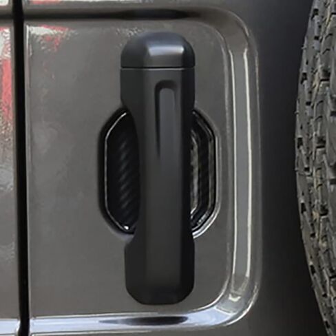 غطاء وعاء مقبض الباب من LIUQING لـ 2018-2024 2025 Jeep Wrangler JL JLU & Gladiator JT 4 أبواب الملحقات الخارجية واقي خدش وعاء الباب (ألياف الكربون) in Kuwait