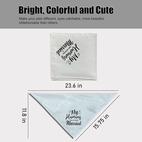 My Humans are Getting Married Dog Bandana، إكسسوارات لهدايا محبي الكلاب الأليفة، هدية خطوبة للكلاب، وشاح للحيوانات الأليفة، إكسسوارات للحيوانات الأليفة باللون الأسود in Kuwait