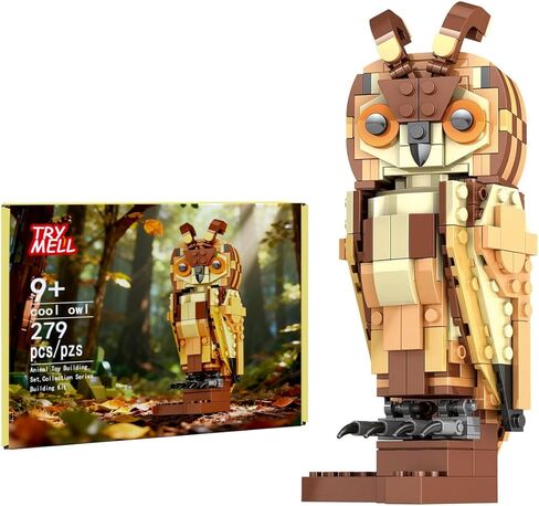 Animal Toy Building Set - Owl Bird Model Kit for Adults & Kids 9+ - Creative Animal Figures Collection Series Building Kit - Birthday Gifts for Boys & Girls in Saudi Arabia