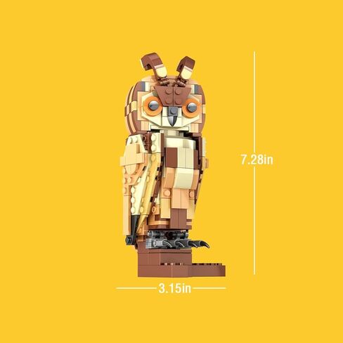 Animal Toy Building Set - Owl Bird Model Kit for Adults & Kids 9+ - Creative Animal Figures Collection Series Building Kit - Birthday Gifts for Boys & Girls in Saudi Arabia