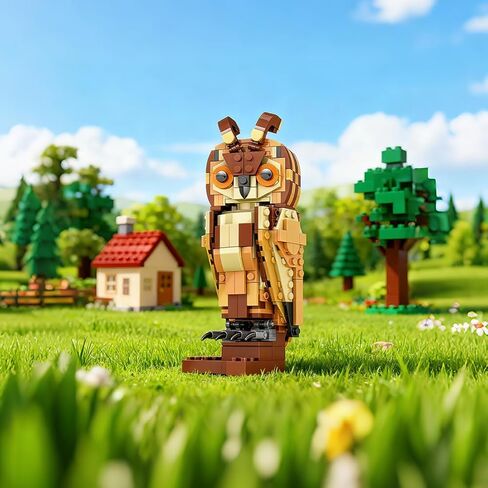 Animal Toy Building Set - Owl Bird Model Kit for Adults & Kids 9+ - Creative Animal Figures Collection Series Building Kit - Birthday Gifts for Boys & Girls in Saudi Arabia