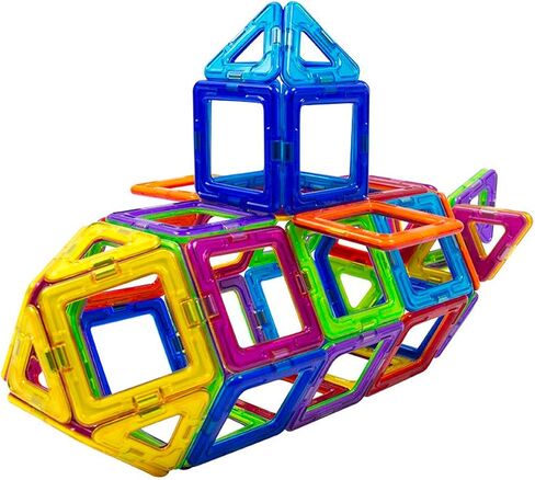 Magformers Challenger 112-Piece Deluxe Set - Magnetic Tiles Building Blocks, Educational Kit, STEM Toy Set - Magnetic Building Tiles for Kids to Develop Problem-Solving Abilities and Shape Recognition in Saudi Arabia