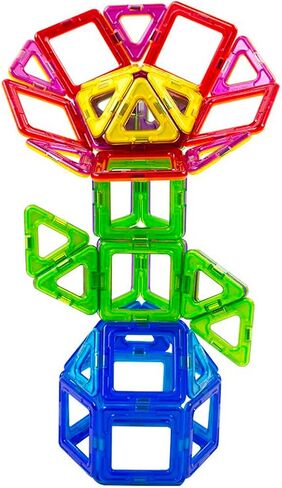 Magformers Challenger 112-Piece Deluxe Set - Magnetic Tiles Building Blocks, Educational Kit, STEM Toy Set - Magnetic Building Tiles for Kids to Develop Problem-Solving Abilities and Shape Recognition in Saudi Arabia