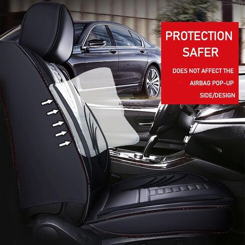 for Nissan Altima 2013-2025 Car Seat Covers, Full Coverage Customized Seat Covers Premium Leather Waterproof Stain-Resistant Easy to Install (Full Set with Pillows, Black) in Saudi Arabia