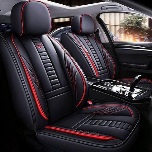 for Nissan Altima 2013-2025 Car Seat Covers, Full Coverage Customized Seat Covers Premium Leather Waterproof Stain-Resistant Easy to Install (Full Set with Pillows, Black) in Saudi Arabia