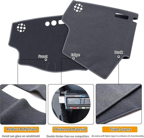 Dash Cover Mat Custom Fit for Toyota Camry 2007 2008 2009 2010 2011 Dashboard Cover Pad Carpet (Dark Gray) in Saudi Arabia