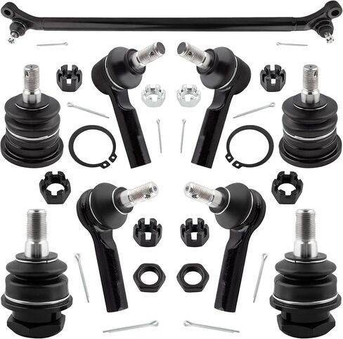 9 Pc Upper & Lower Ball Joints + Outer & Inner Tie Rod Ends + Center Link, Front Suspension Kit for Nissan Frontier 1998-2000 4WD,for Nissan Frontier 2001-2004 3.3L,for Nissan Xterra 2000-2004 in Saudi Arabia