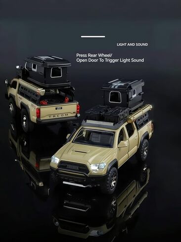 1/32 Alloy Toy Car, Off-Road Pull Back Car Model with Realistic Decorative Accessories & Open Doors, Realistic Collectible Toy Gift for Adults, Boys and Girls (Black) in Saudi Arabia