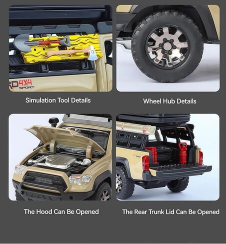 1/32 Alloy Toy Car, Off-Road Pull Back Car Model with Realistic Decorative Accessories & Open Doors, Realistic Collectible Toy Gift for Adults, Boys and Girls (Black) in Saudi Arabia